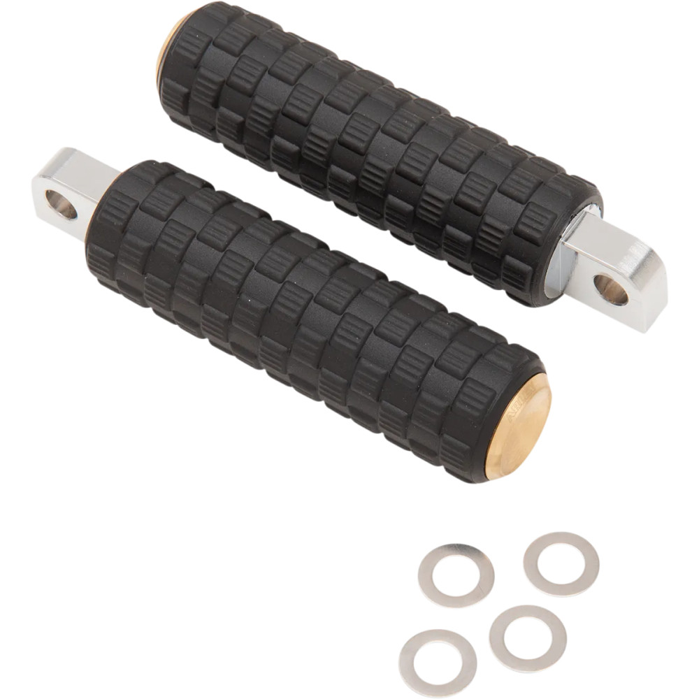 Fusion Male-Mount Foot Pegs — 1 in longer, Black