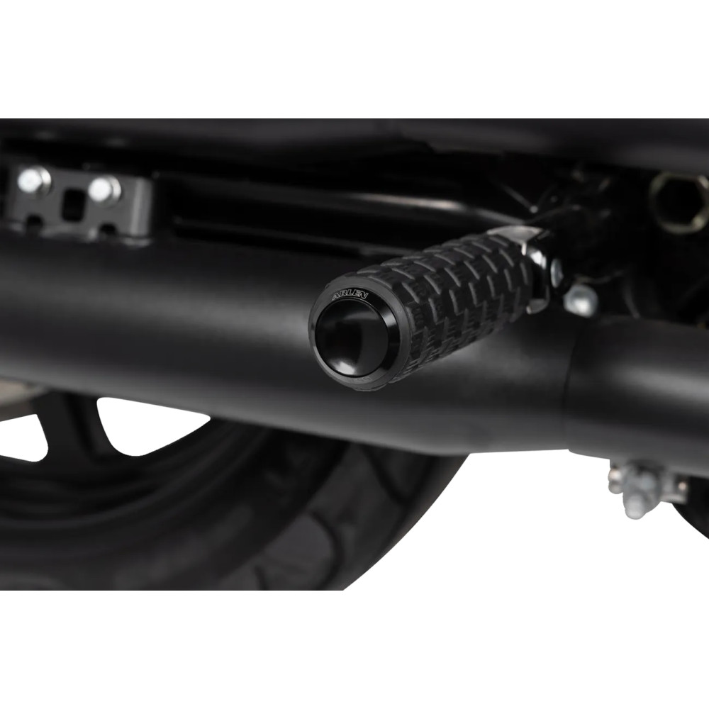 M-Eight Fusion Foot Pegs — 25 mm (1") longer, black