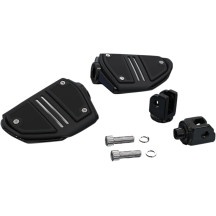 Twin Rail Foot Rests — Driver, Left/Right, without mount, Black