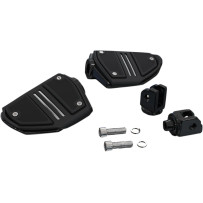 Reposapiés de riel doble — Para conductor, izquierdo/derecho, sin soporte, negro