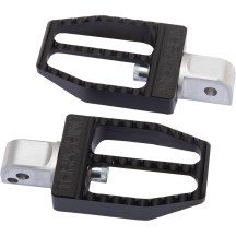 Reposapiés Militant — plataforma 3.4" x 2.25", montaje trasero, negro anodizado