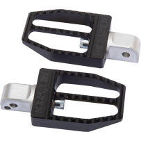 Reposapiés Militant — plataforma 3.4" x 2.25", montaje trasero, negro anodizado