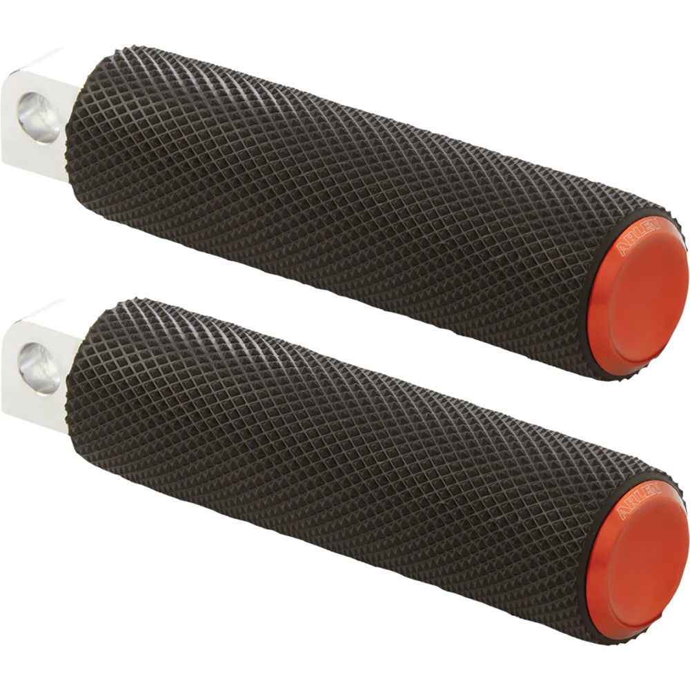 Knurled Foot Pegs — 25.4 mm (1") longer, Black