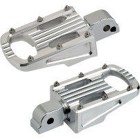 Punisher Foot Pegs — polished silver, passenger