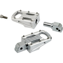 Punisher Foot Pegs — polished silver, passenger