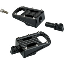 Punisher Foot Pegs — 88.9 mm length, 55.56 mm width, Black, Pair