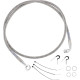 Juego de latiguillos de freno de acero inoxidable — 114.5 cm (45-1/16\"), sin ABS, delantero superior, plata