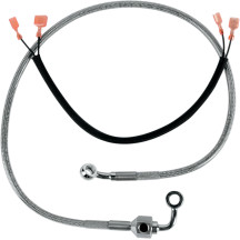 Stainless Steel Brake Line Kit — 74.5 cm, rear, silver clear-coated