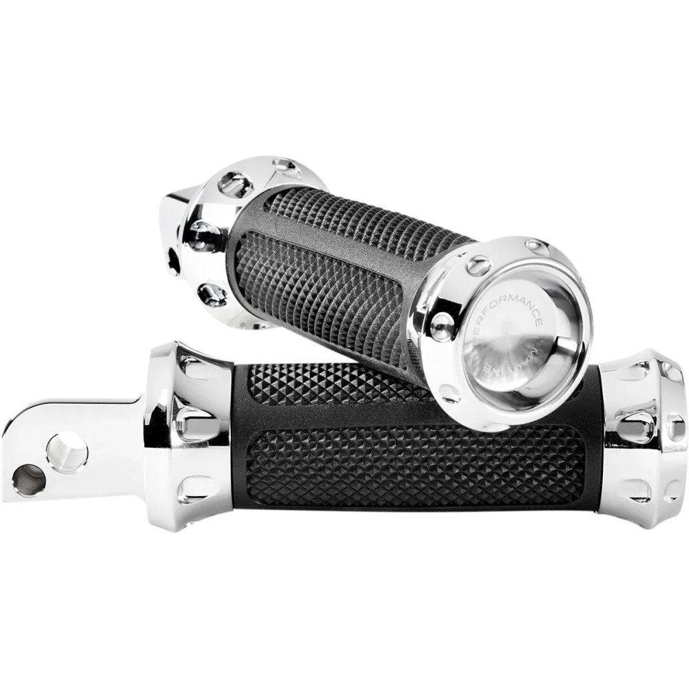 Overdrive Foot Pegs — Male mount, Passenger, Chrome