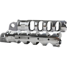 Reposapiés Plegables Muzzle Brake — 136 mm (5-3/8") , 32 mm (1-1/4") , cromado