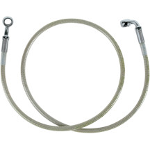 Stainless Steel Brake Line Kit — 97 cm (38-1/8"), front upper, silver clear-coated