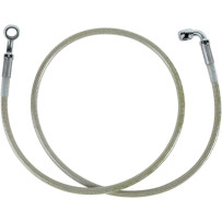Stainless Steel Brake Line Kit — 97 cm (38-1/8"), front upper, silver clear-coated