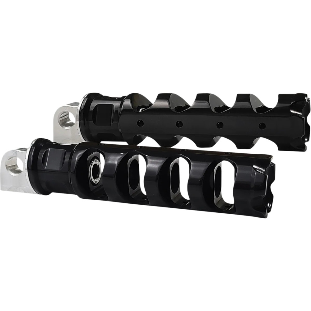 Reposapiés plegables Muzzle Brake — 136 mm (5-3/8"), 32 mm (1-1/4"), Negro