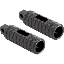 SpeedLiner Foot Pegs — Male mount, Driver & Passenger, Black anodized