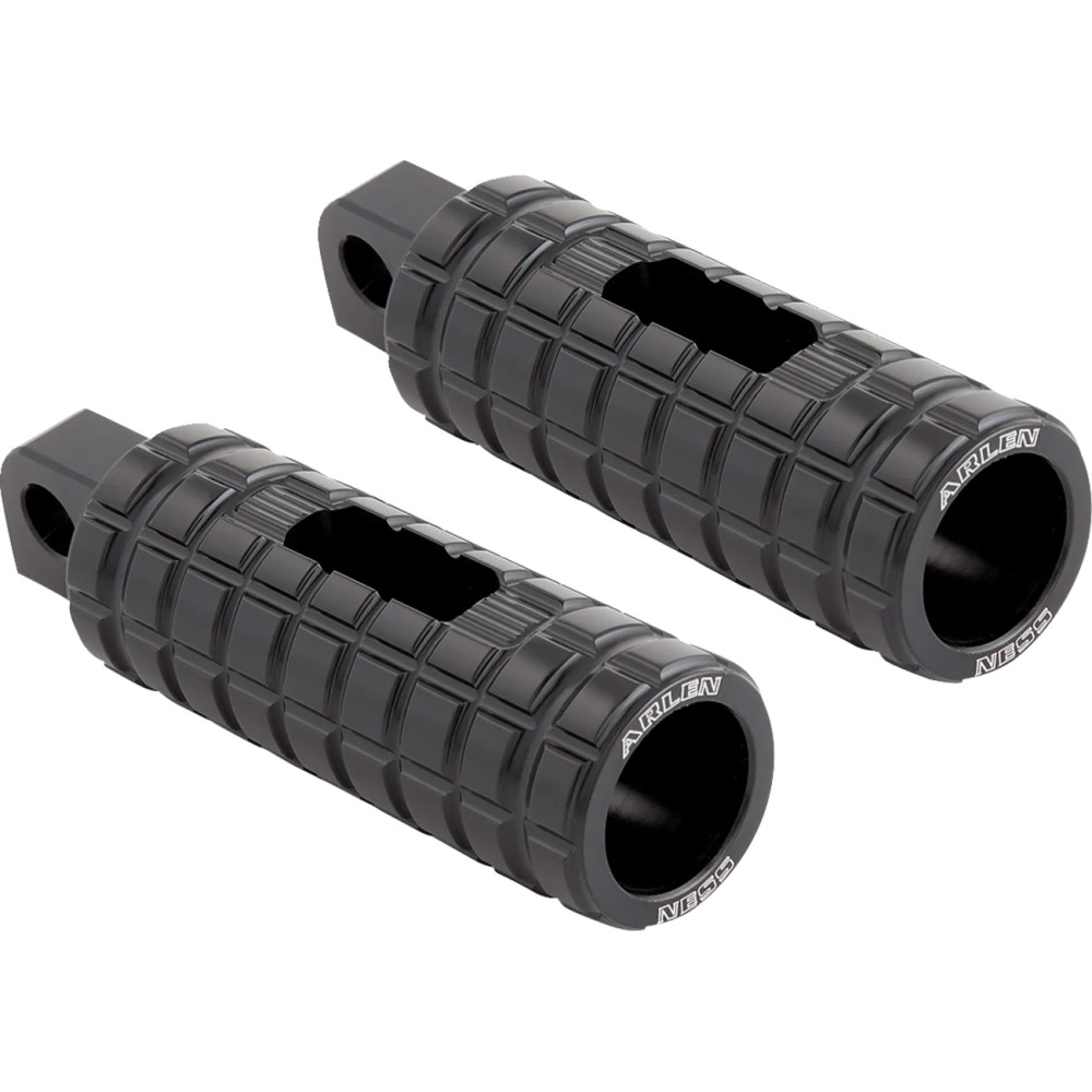 SpeedLiner Foot Pegs — Male mount, Driver & Passenger, Black anodized