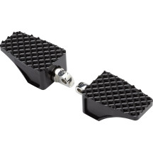 County Line Foot Pegs — 88.9 mm (3-1/2"), 57 mm (2-1/4"), Black Anodized, Front/Rear