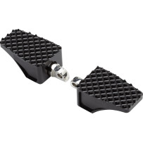 County Line Foot Pegs — 88.9 mm (3-1/2"), 57 mm (2-1/4"), Black Anodized, Front/Rear