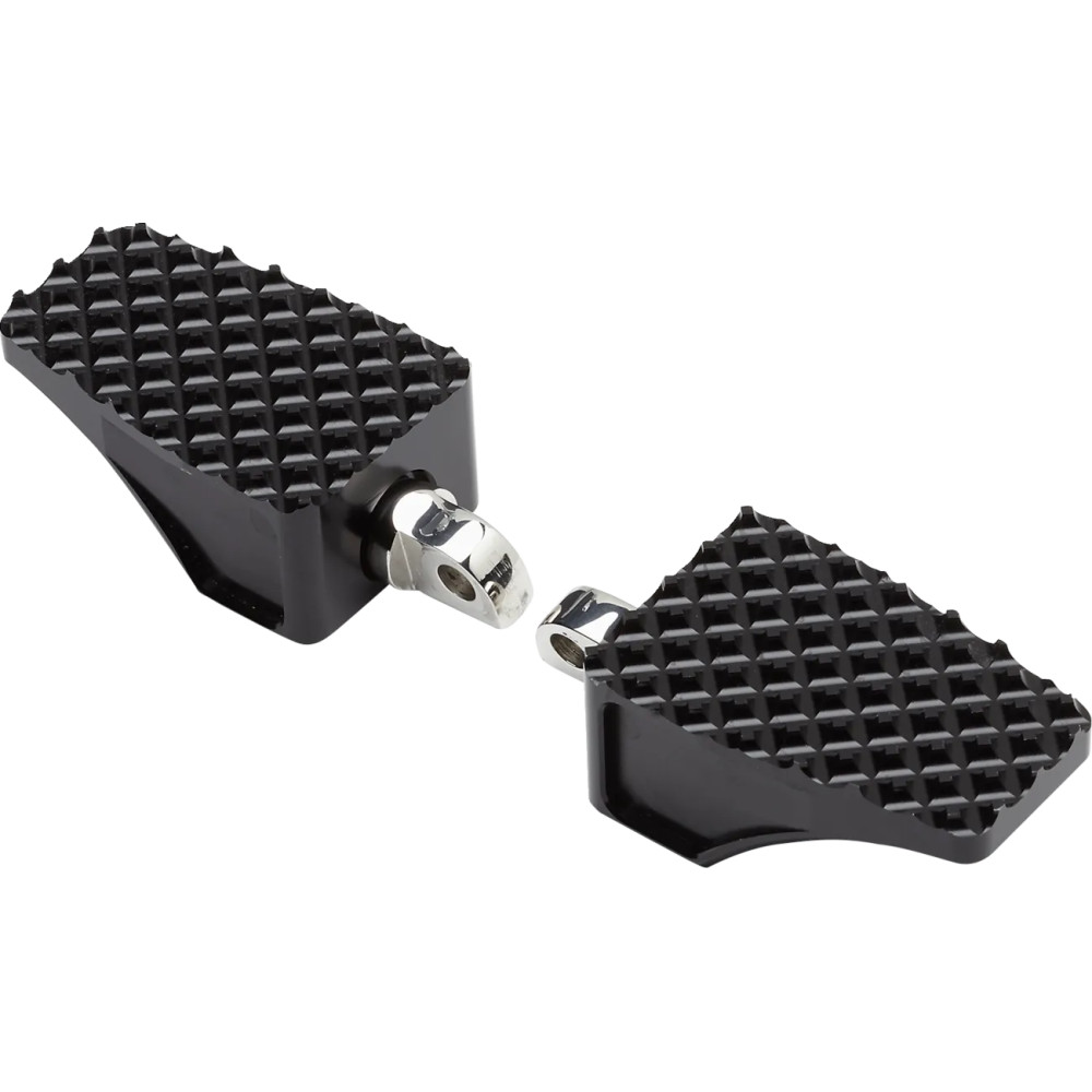 County Line Foot Pegs — 88.9 mm (3-1/2"), 57 mm (2-1/4"), Black Anodized, Front/Rear