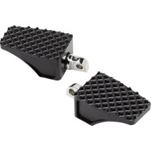 County Line Foot Pegs — Black anodized, 88.9 mm (3-1/2"), 57 mm (2-1/4"), front mounting