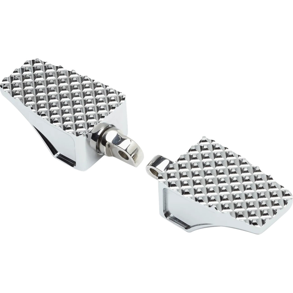 County Line Foot Pegs — 88.9 mm (3-1/2"), 57 mm (2-1/4"), Front mount, Chrome