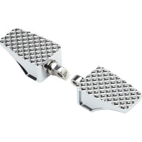 County Line Foot Pegs — 88.9 mm (3-1/2") length, 57 mm (2-1/4") width, Front mount, Chrome