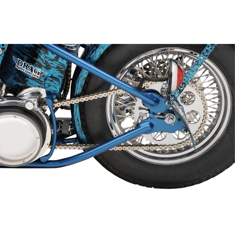 Piñón trasero de conversión a cadena 530 — cadena 530, 49 dientes, diámetro central 2,22", cromado