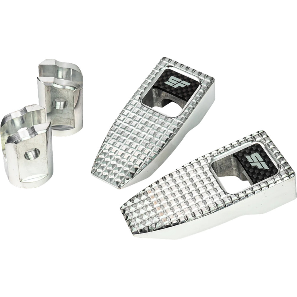 Speed Pegs — Silver polished, front-mount