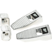 Speed Pegs — Rear mount, Silver polished