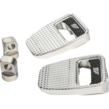 Foot Pegs — Male mount, Silver polished