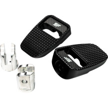 Footpegs — Black, anodized, pair