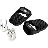 Footpegs — Black, anodized, pair