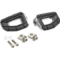 Reposapiés Chicane™ — montaje macho 1/2" clevis estándar, Negro/Cromo, Par