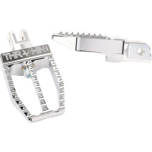 Militant Foot Pegs — 8.64 cm, 57 mm, front mount, chrome finish