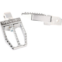 Militant Foot Pegs — 3.4 in, 2.25 in, rear mount, chrome