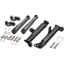 Soporte de reposapiés ajustable montado en el chasis — 140 mm (5-1/2"), montura macho 1/2", Negro