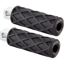 Diamond Foot Pegs — 114 mm (4-1/2"), male mount, black