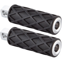 Diamond Foot Pegs — 114 mm (4-1/2"), male mount, black
