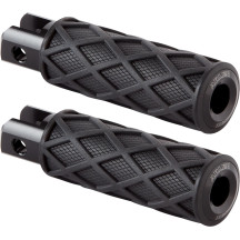 Diamond Foot Pegs — 114 mm (4-1/2"), male mount, black