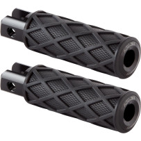 Diamond Foot Pegs — 114 mm (4-1/2"), male mount, black