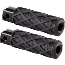 Diamond Foot Pegs — 114 mm (4-1/2"), male mount, Black