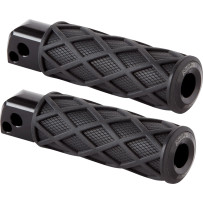 Diamond Foot Pegs — 114 mm (4-1/2"), male mount, Black