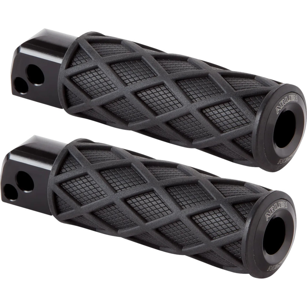 Diamond Foot Pegs — 114 mm (4-1/2"), male mount, Black