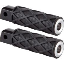 Diamond Foot Pegs — 114 mm (4-1/2"), Black, Chrome