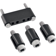 Driver Floorboard Extender Kit — Driver, +32 mm, Black, Silver