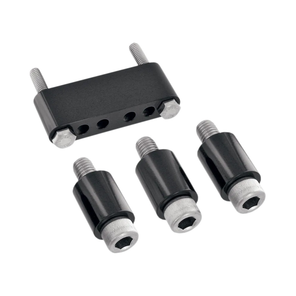 Driver Floorboard Extender Kit — Driver, +32 mm, Black, Silver