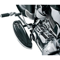 Driver and Passenger Floorboard Covers — Black, Chrome