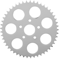 Piñón trasero — cadena 530, 49 dientes, orificio central 1.9", cromado