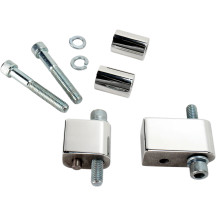Driver Floorboard Extender Kit — +32 mm (+1-1/4"), Driver, Silver, Polished