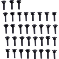 Deep Cut Floorboard Replacement Rubber Insert — 34 Pack, Driver, Black