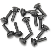 Deep Cut Floorboard Replacement Rubber Insert — Passenger fit, Black, 16 Pack